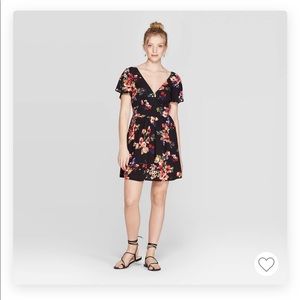 Xhilaration Black Floral Sundress